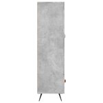 vidaXL Buffet haut gris béton 69 5x31x115 cm bois d'ingénierie