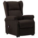 vidaXL Fauteuil Marron foncé Tissu