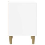 vidaXL Cabinet de chevet 2 Pièces Blanc brillant 43 x 34 5 x 50 cm