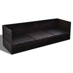 vidaXL Transat Marron 200 x 60 x 58 cm polyrotin