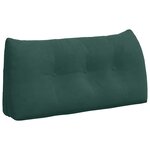 vidaXL Coussin de Dos Vert foncé 100 x 24 x 50 cm Velours