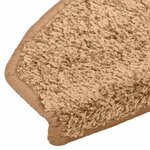 vidaXL Tapis d'escalier auto-adhésifs 15 Pièces Beige 80 x 24 5 x 3 5 cm