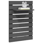 vidaXL Étagères de chevet murales 2 Pièces Gris Bois de pin massif