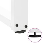 vidaXL Pieds de table à manger en T 2 pièces Blanc 70x35x(72-73) cm Acier