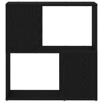 Bibliothèque vidaXL Noire en Chêne 60x24x63 cm en Bois d'Ingénierie