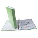 Classeur 4 anneaux 30 mm Couverture PP Dos de 40 mm Anis EXACOMPTA