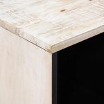 vidaXL Buffet avec porte Blanc 80 x 33 5 x 75 cm Bois de mangue massif