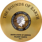 Pièce de monnaie en Argent 2 Dollars g 15.57 (1/2 oz) Millésime 2020 VOYAGER GOLDEN RECORD