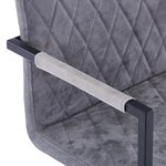 vidaXL Chaises à manger cantilever lot de 2 gris foncé similicuir