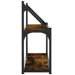 vidaXL Étagère murale 2 niveaux chêne fumé 60x21x51 cm