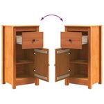 vidaXL Buffet avec tiroir Brun cire 39 x 34 5 x 80 cm Pin massif