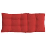 vidaXL Coussins de chaise à dossier haut lot de 4 rouge tissu oxford