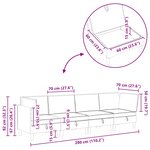 vidaXL Canapé modulaire avec rangement 4 Pièces Gris foncé Tissu
