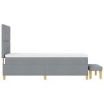 vidaXL Lit à ressorts avec matelas Gris clair 100 x 200 cm tissu
