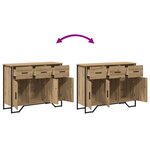 vidaXL Buffet chêne artisanal 97 x 32.5 x 74.5 cm Bois d'ingénierie