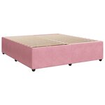 vidaXL Sommier à lattes de lit avec matelas Rose 180x200 cm Velours