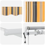 vidaXL Auvent rétractable électrique Multicolore 450 × 350 cm