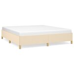 vidaXL Cadre de lit à ressorts crème 180x200 cm tissu