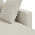 vidaXL Canapé Crème 198 x 134 x 80 cm Velours