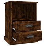 vidaXL Table de chevet chêne fumé 43x36x60 cm