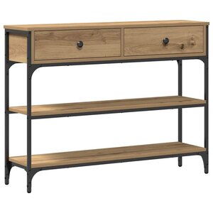 vidaXL Table console avec tiroir Chêne artisanal 72 5 x 25 x 75 cm