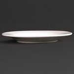 Assiettes rondes en céramique blanche 150 mm à bord large lumina - lot de 6 -  - céramique