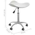 vidaXL Chaises pivotantes à manger lot de 6 blanc similicuir