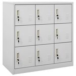 vidaXL Armoire à casiers Gris clair 90x45x92 5 cm Acier