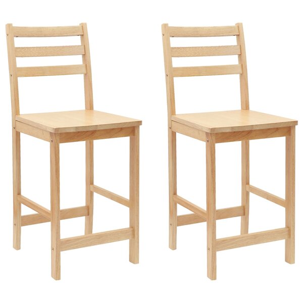 vidaXL Chaises de salle à manger 2 Pièces Naturel 40 x 47 5 x 99 5 cm