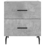 vidaXL Table de chevet gris béton 40x35x47 5 cm bois d’ingénierie