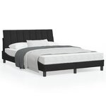 vidaXL Cadre de lit avec tête de lit Noir 140x190 cm Velours