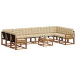 vidaXL Ensemble de canapés d'extérieur 11 Pièces Naturel et Beige
