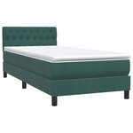 vidaXL Sommier à lattes de lit et matelas vert foncé 80x220 cm velours