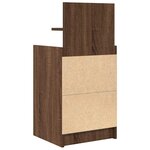 vidaXL Tables de chevet avec 2 tiroirs 2 Pièces chêne marron 38x34x80 cm