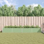 vidaXL Jardinière Vert pastel 195 x 100 x 45 cm Acier galvanisé