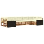 vidaXL Ensemble de canapés d'extérieur 7 pc Naturel et Crème