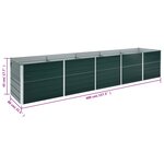 vidaXL Lit surélevé de jardin Acier galvanisé 400x80x45 cm Vert