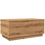 vidaXL Table basse avec lumières LED chêne artisanal 90x50x40 cm
