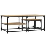 vidaXL Tables basses gigognes 2 Pièces chêne sonoma bois d'ingénierie