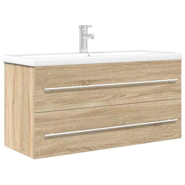 vidaXL Ensemble de meubles de salle de bain 2 Pièces chêne sonoma