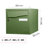 Boîte aux lettres Préface 1 porte vert argile mat ral 6011mt