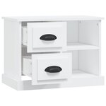vidaXL Table de chevet blanc 60x35 5x45 cm