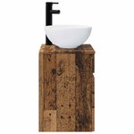 vidaXL Meuble de lavabo mural Bois ancien 39 x 41 x 64 5 cm