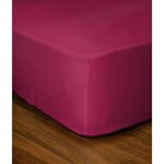 Drap-housse 160 x 200+25 cm - Fuchsia