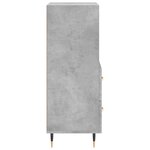 vidaXL Buffet Gris béton 34 5x34x90 cm Bois d'ingénierie