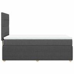 vidaXL Sommier à lattes de lit avec matelas Gris foncé 80x200 cm Tissu
