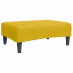 vidaXL Canapé-lit à 2 places avec repose-pied jaune velours