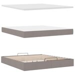 VidaXL Cadre de lit ottoman avec matelas taupe 160x200 cm tissu