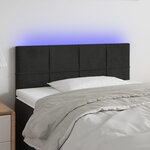 vidaXL Tête de lit à LED Noir 80x5x78/88 cm Velours