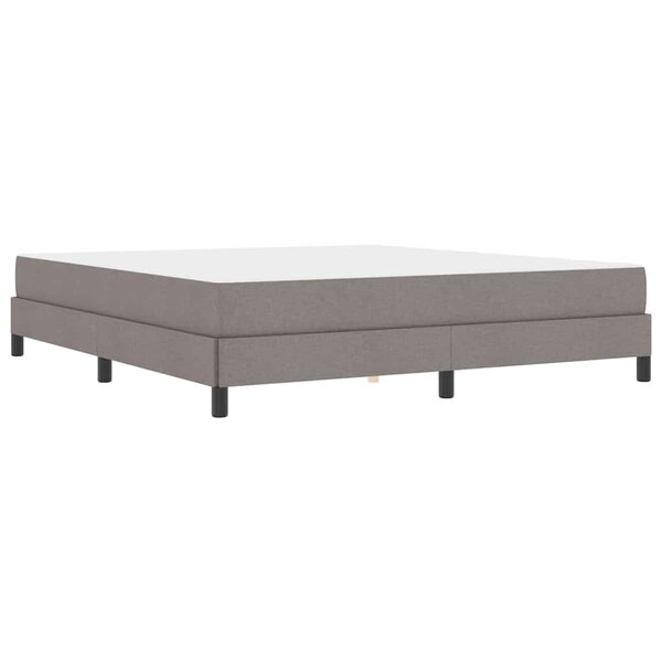 vidaXL Lit à ressorts avec matelas Taupe 180 x 200 cm tissu